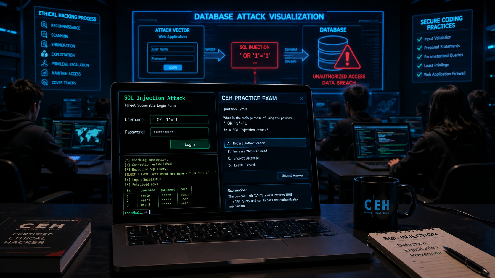 Cover image for: CEH Practice Question: SQL Injection Attack Detection