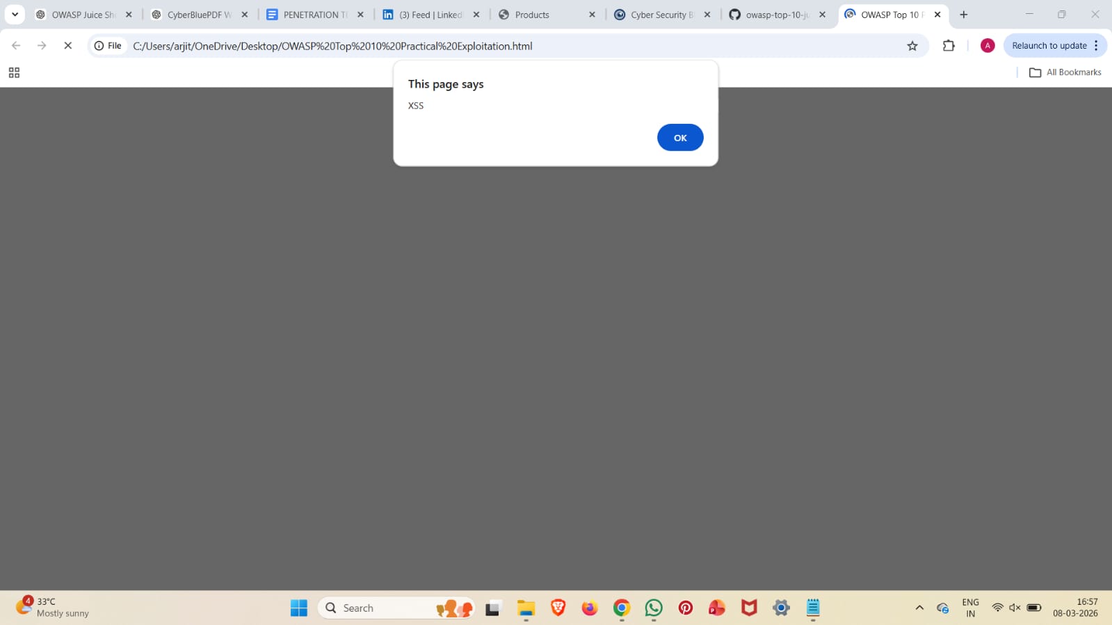 Why <script>alert('XSS')</script> in a Local HTML File is NOT an XSS Vulnerability